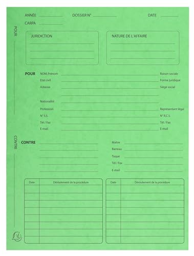 Exacompta - Ref 445118E - Box of 5 Packs of 25 procedural Files - in Glossy Card 265 g/m2 - Size 25 x 32 cm for A4 documents - Assorted Colours