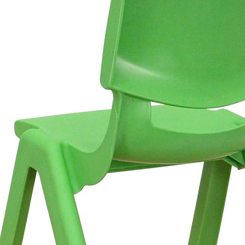 Flash Furniture Whitney 4 Pack Plastic Stackable School Chairs with 10.5" Seat Height, Assorted Colors