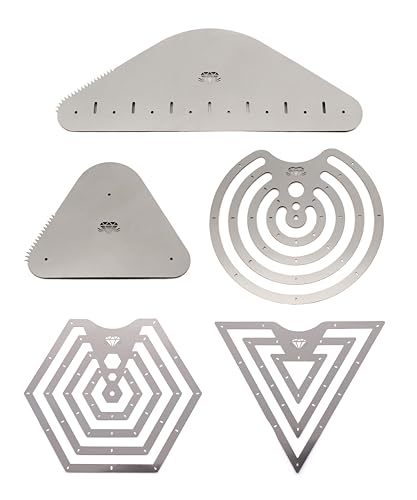 DiamondCore Tools Metal Rib Set 2, 5 Piece Flexible Stainless Steel Pottery Rib Tool Set for Smoothing, Scoring, Shaping and Carving Clay