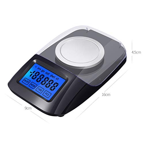 DFEDHF 0.001g Mini Jewelry Scales LCD Digital Pocket Weights Portable Milligram Scale Multifunctional Precision Scale, 50g/0.001g