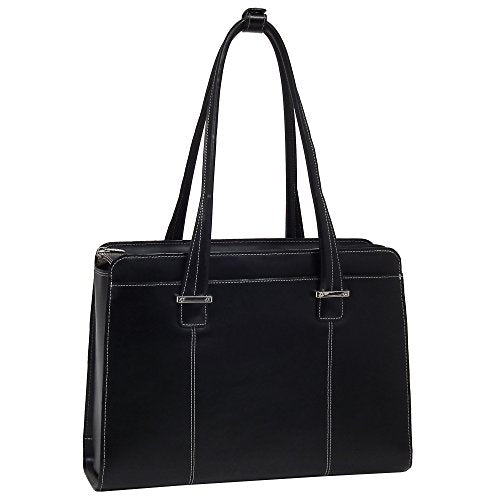 McKlein, W Series, Alexis, Top Grain Cowhide Leather, 14" Leather Ladies' Laptop Briefcase, Black (96545)