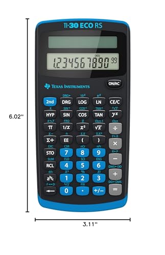 Texas Instruments TI-30 ECO RS School Calculator, Black