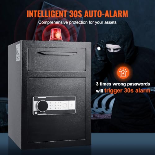 2.5L Electronic Keypad Deposit Safe with Anti-Fishing Drop Slot