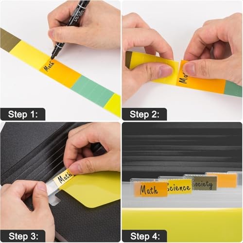Accordion Folder Expanding File Organizer 13Pocket Accordion Filing Folders with Extra Pocket and Color Tabs Sturdy Expandable Ducument Organize