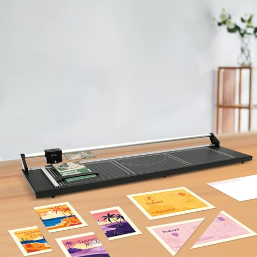 Ageanbri Manual Heavy Duty 36 Inch Rolling Cutter Precision Rotary Paper Trimmer for Photo Paper, Film, Art Paper Jam, Office Paper, Thin Plastic Soft Board, PVC,Cutting Table