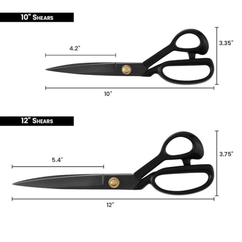New York Central Professional Canvas Fabric Shears, 12", 5 Pack
