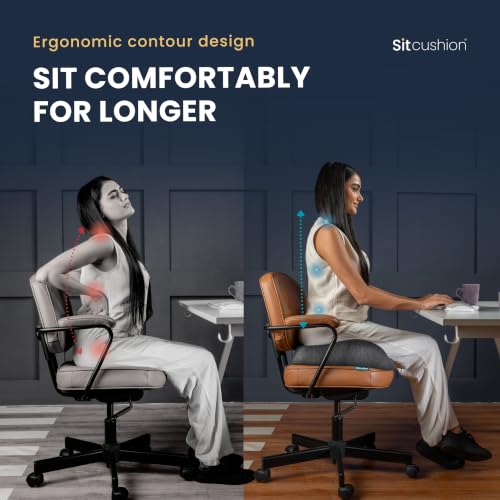 Ergo Office Chair Cushion for Back Pain, Sciatica, Tailbone Pain Relief