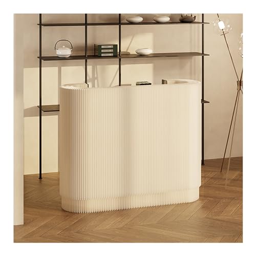 HXFAAFXH Reception Desk,Front Counter Desk,Paper Reception Counter,Computer Desk Reception Table,Modern Reception Counter,for Reception Room,Lobby, Salon(Color:White), 125X43.5X108cm