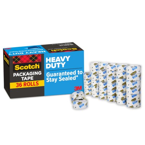 Wholesale CASE of 2 - 3M Scotch Clear-to-the-core Packaging Tape-Packing Tape, Heavy Duty, 1-7/8"x54.6 Yds., 36 Rolls/CT, CL
