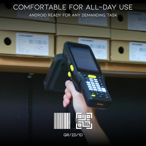 Chainway C61 Wireless Android RFID Scanner, Pistol Grip, Keyboard, Android 11, Google Play, Impinj E710 RFID Reader UHF EPC GEN2, SE4710 2D/1D/QR Barcode Reader for Inventory (Build Your Own)