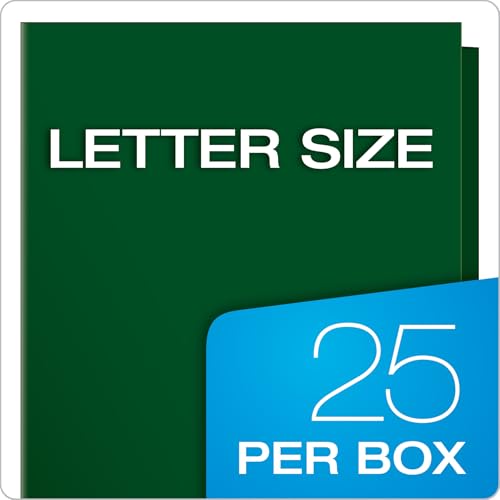 Oxford Showfolio Laminated Twin Pocket Folders, Letter Size, Green, 25 per Box (51717)