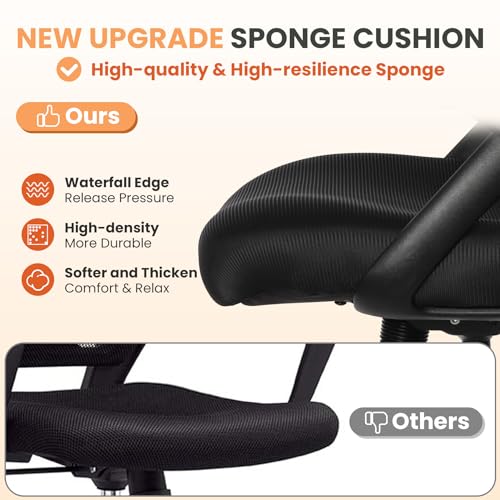 HYLONE Drafting Chair Adjustable, Tall Office Chair Lumbar Support Ergonomic Standing Desk Chair Heavy Duty Tall Drafting Stool for Artists with Footrest Home Office Drafting Stool