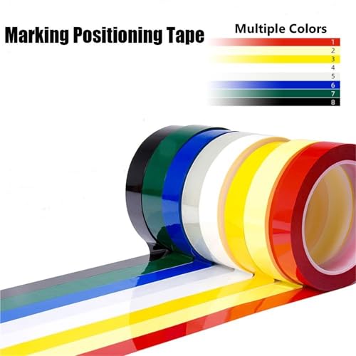 White Board Tape 16roll Multicolor DIY No Trace Waterproof Insulation Desktop Positioning Tape Whiteboard Marking Drawing Grid for Office(Blue,8mm)