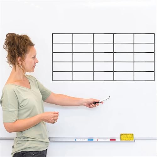 Whiteboard Tape 20Pcs Black Tape for Whiteboard Fine Line Pet Film High Temperature Resistant Insulation Thin Aesthetic Easy Removal Chart Grid