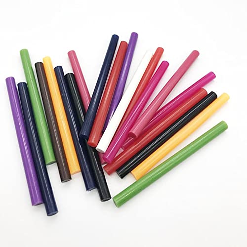 ZTBH Hot Melt Glue Sticks Mix Colorful 7x100MM Hot Melt Glue Sticks, for Electric Glue Gun Craft Hand Repair Accessories Melt Glue Stick
