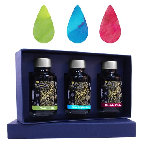 Diamine Christmas Colletion Ink Bottles 50ml with Sparkly Shimmer/Glitter Ink - Perfect Gift for Colleagues, Family & Friends Stationery Lovers! (Bold Collection)