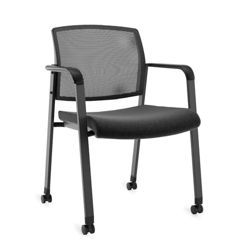Workplace 2.0 Guest & Reception Chair, Mesh, Stackable, Black