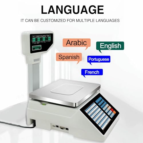 NYTFHMS Digital Label Printing Scale with Barcode Function, Accurate Weight and Price Calculation for Retail Stores and Supermarkets,Machine