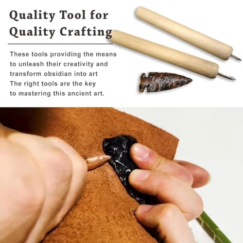 YZHYY Obsidian Crafting Set, Flint Knapping Tool Kit