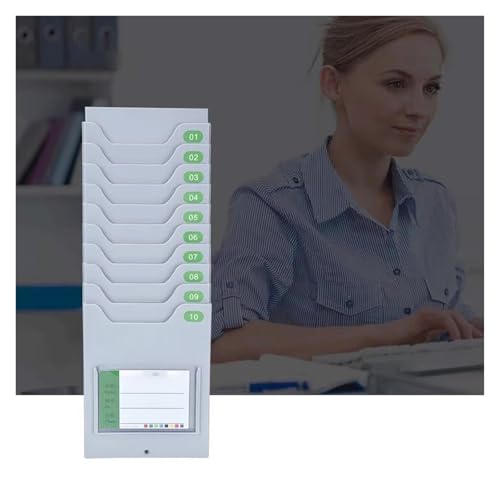 Time Card Holder Wall Mount Rack, Plastic Multi-slot Timecard Rack 5 10 15 20 25 30 Pocket, for Industrial Warehouse Organization(30-slot(94cm/37"))