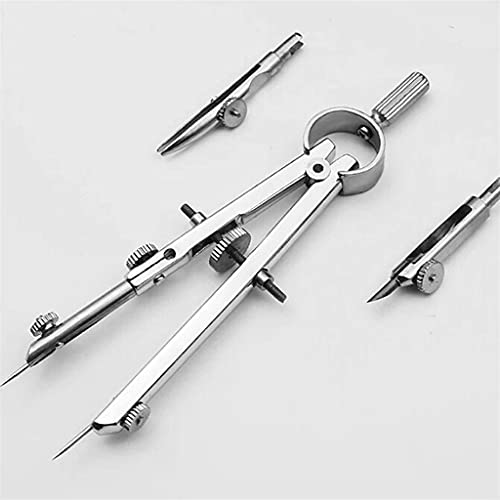 TEDILUVI Practical Bow Divider Spring Compasses Multifunction Leather Printing Protractior Drawing Tool for Engineering