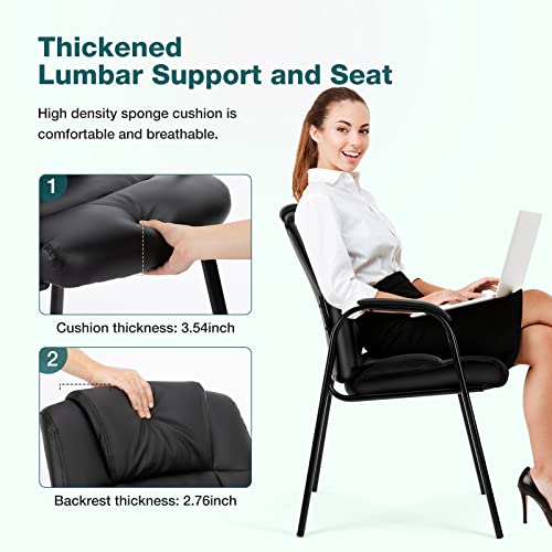 OLIXIS Office Waiting Room Chairs Set of 2, Stationary Side Guest Chair