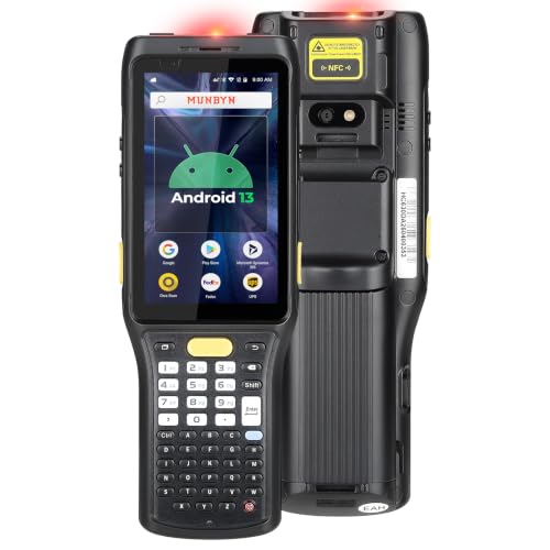 MUNBYN MC011 Cold Chain Barcode Scanner, Android 13 Rugged Handheld PDA with Intelligent Anti-Fog Heating, Removable 5400mAh Low-Temperature Battery, Works with Zebra SE4710, IP67, 4GB+64GB, 4G LTE