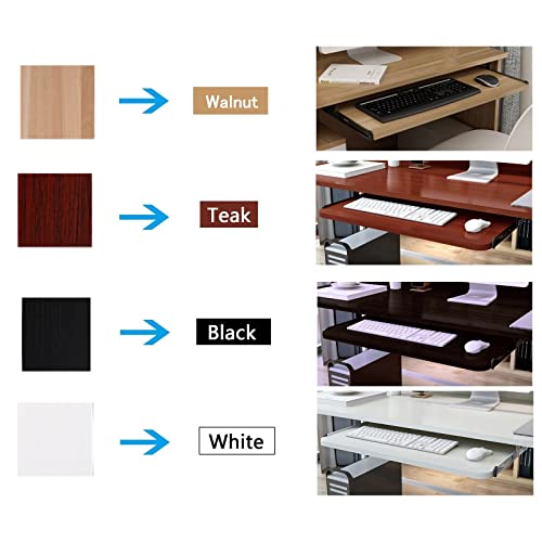 BWPURWDFH Keyboard Tray Under Desk Pull-Out Keyboard Drawers Platforms, for Organized Under Desk Storage ?Hidden, Desk Extender with Height Adjustable for Office/Study/School/Garage (White 7