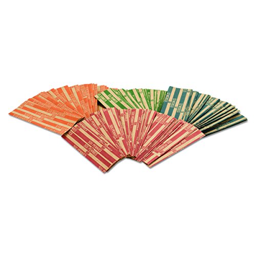 MMF Industries Flat Coin Wrap, 1000 per Box (216020016) , Quarters , Orange