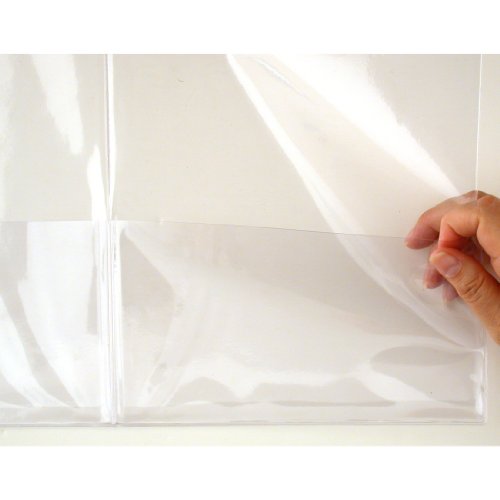 StoreSMART® - Clear Plastic Folder with 2 Pockets - with Business Card Holder on Front - 50-Pack - 9" x 11.75" - P222FR50