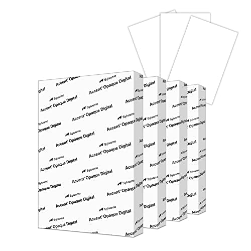 Accent Opaque White Printer Paper, 12” x 18” 28lb Bond/70lb Text Copy Paper – 2,000 Sheets (4 Reams) – Premium Computer Paper with Smooth Finish, 97 Bright, 104gsm – Multipurpose White Paper – 188084C