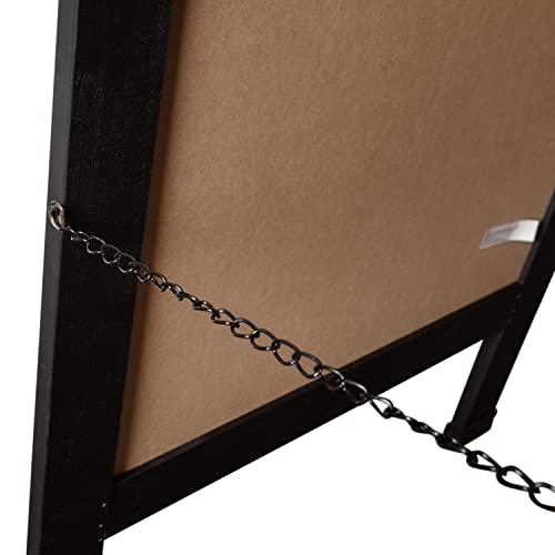 EMMA + OLIVER Black 48x24 Deluxe Magnetic Chalkboard Set