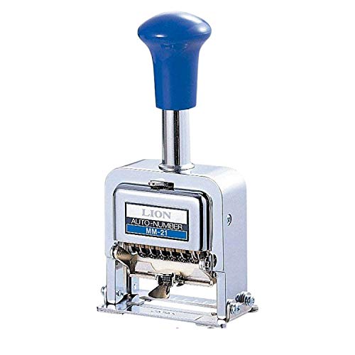 Lion Pro-Line Heavy-Duty Rubber Faced Wheel Automatic Numbering Machine, 6-Wheel, 1 Numbering Machine (MM-21)