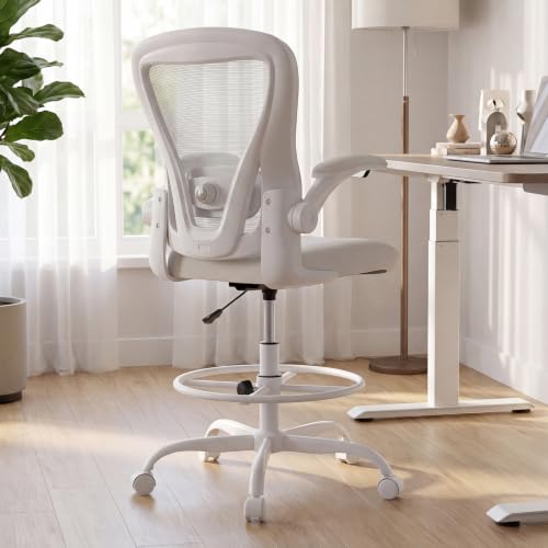 Sucrever Ergonomic Drafting Chair, Tall Office Chair for Standing Desk