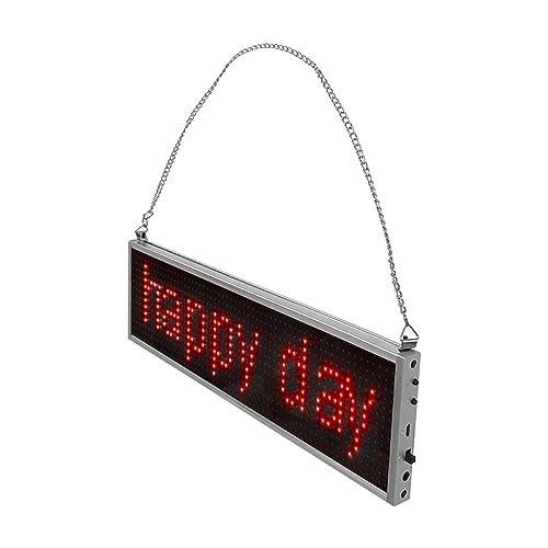 MekUk LED Sign Board Scrolling Message Programmable LED Matrix Panel, LED Scrolling Sign Light For Parties, Cars, Bars, Festivals for Store, Car, Business, Promotion ( Color : Orange , Size : 340*95*1