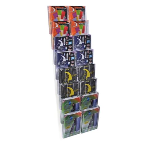Azar 252325 16-Pocket Letter Size Wall Mount Display