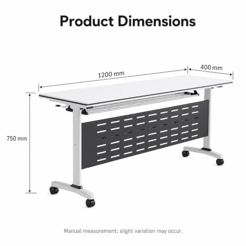RIXNOMA Modern Modular Convertible Top Mobile Conference Table with Wheels, Joinable Folding Meeting Table for Office, Classroom and Seminar