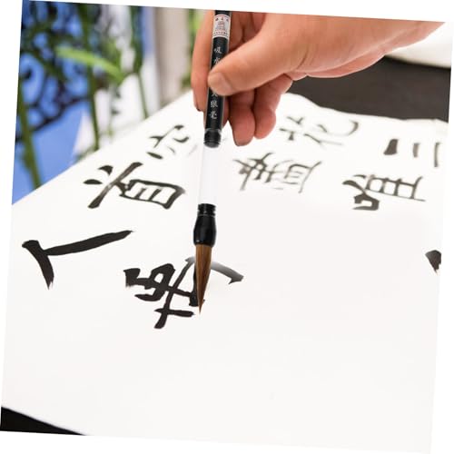 Chinese caligraphy brush, 3pcs Lang Hair Brush Regular Script Brushes Kanji Art Brushes Japanese Sumi-e Drawing Brush Student Calligraphy Pens Calligraphy Writing Brush Chinese Ink Brush Ink Brush Pen