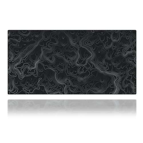 Gamer Boss - Gaming Mouse Pad - 60 x 30 Inches - 4mm Thick with Stitched Edges, Non-Slip Rubber Base, Premium Cloth Mousepad, Desk Mat for Laptop, Keyboard, Computer & PC (Giga, Topographic)