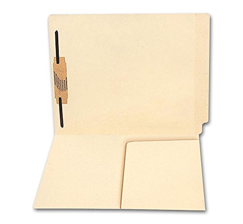 ABC Deluxe Half Pocket Manila File Folder - 1 Fastener End Tab Document Folder - 9 1/2 x 12 1/4 - Position Legal Document Organizer Designed - Ideal for Home Office School Classroom (100)