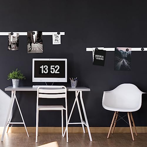 MAUL Ferroband, self-Adhesive Magnetic Wire wall Rail, White, White, 6212002