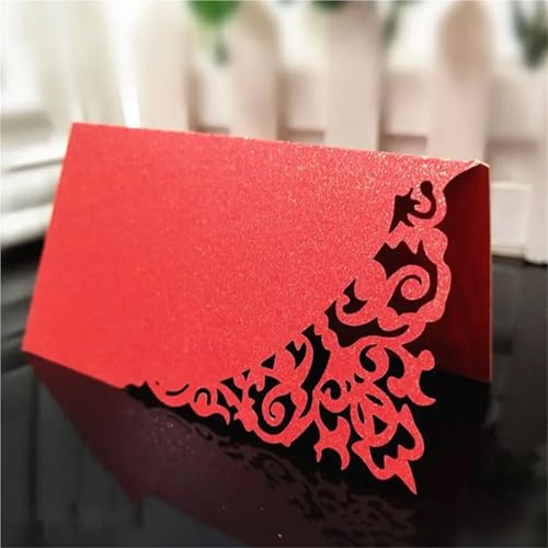 White Blank Tent Place Cards 200pcs Laser Cut Wedding Table Place Cards Paper Blank Seat Card Elegant Folded Number Name Card Banquet Tables(Black)