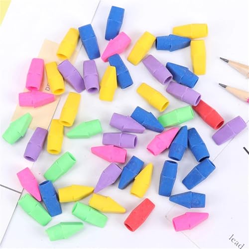 Pencil Top Eraser Caps Eraser Caps Pencil Eraser 150 Pcs Correction Supplies Painting Assorted Colors Student Pencil Erasers Eraser Caps Top Toppers