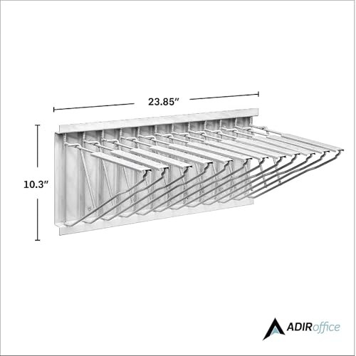 AdirOffice Steel Hanging Wall File, For Blueprint & Large-Format Files, White