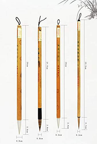 OqcEha Handwriting pens,Calligraphy Brush, 12 PCS Adult Larger Professional Chinese Calligraphy Brush Hair Writing Brush Sumi Drawing Watercolor Kanji Brush - Set