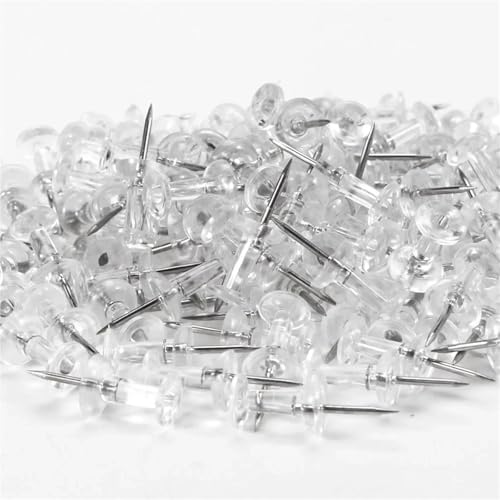 Thumbtack 500 Counts Clear Steel Points Standard Push Pins for Bulletin Board