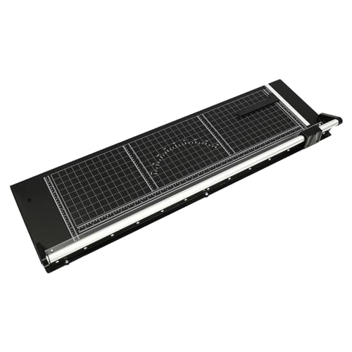 36inches Manual Precision Rotary Paper Trimmer, Commercial Smart Rotary Paper Cutter, Professional Office Paper Trimmer with Magnetic Positioning Ruler, Cut 0°, 15°, 30°, 45°, and 60° Corners