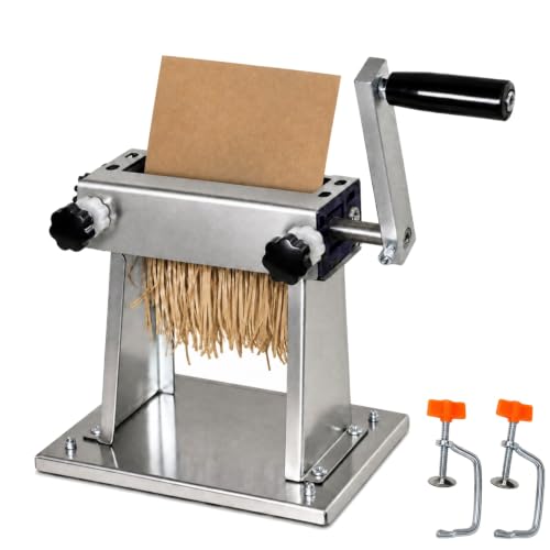 Crank Shredding Machine, Hand Crank Leaf Cutter, Manual Tobacco Leaf Shredder, 1mm Width, Hand Crank Strip-Cut, with 2 Table Clamps, for Home Use, Office, School