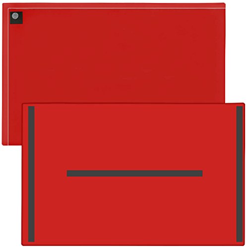 StoreSMART® Magnetic Closure Pockets - Magnetic-Back - 11" x 17" - 10-Pack - Red - MCP3512MB-R-10