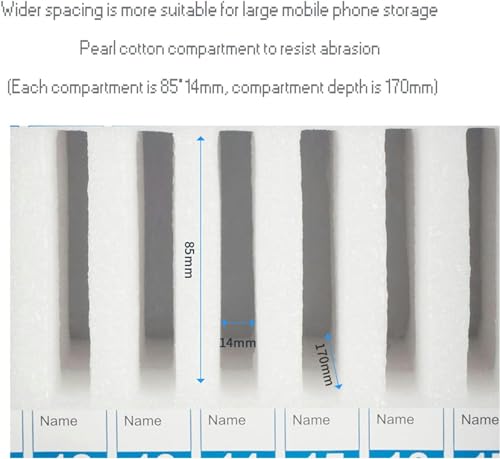 CZHIXG Aluminum Alloy Clear Cell Phones Storage Cabinet Pocket Chart Storage Locker Box with Handle for Office Classroom (24 Slots)-1